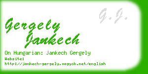 gergely jankech business card
